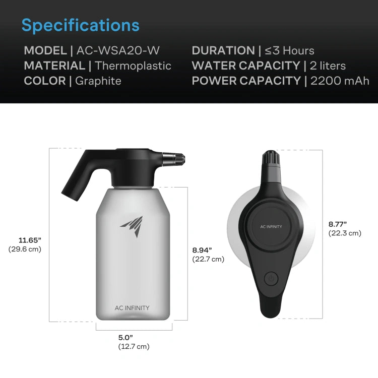 AC Infinity Electric Sprayer / Humidifier 2L
